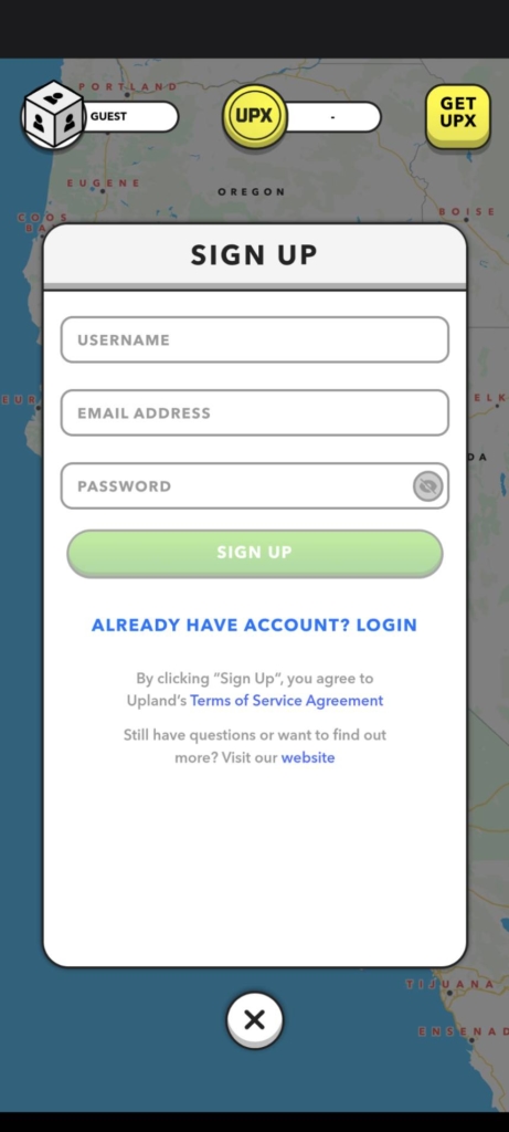 upland 登録方法